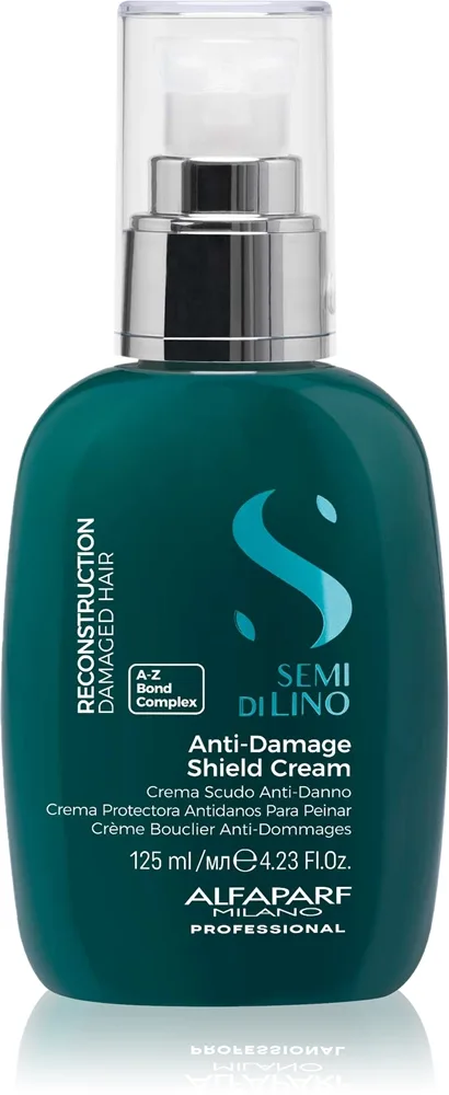 Alfaparf Milano Semi di Lino Reconstruction Anti-damage Shield Cream elvyttävä hiuksiin jätettävä hoitoaine normaaleille ja vahvoille hiuksille 125 ml