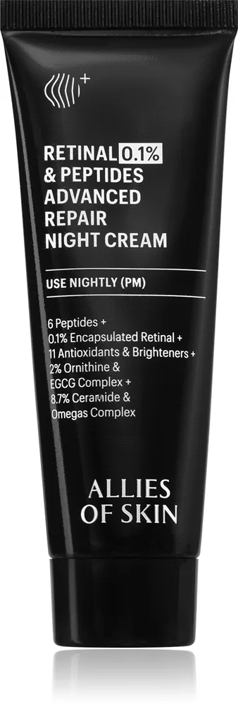 Allies of Skin 0.1% Retinal & Peptides Advanced Repair Night Cream Vitaliserande nattkräm 20 ml