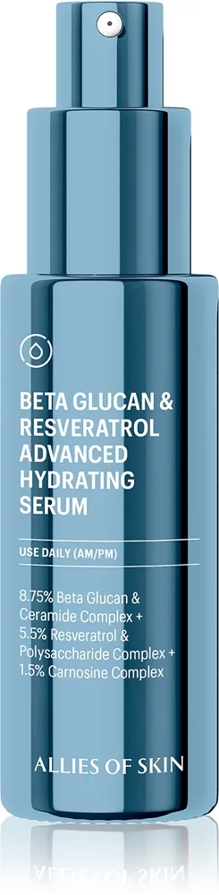 Allies of Skin Beta Glucan & Resveratrol Advanced Hydrating Serum Intensiv fugtgivende serum 30 ml