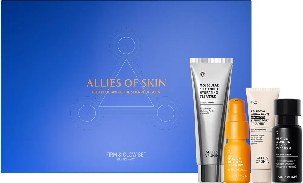 Allies of Skin Firm & Glow Routine gaveeske for strålende og glatt hud