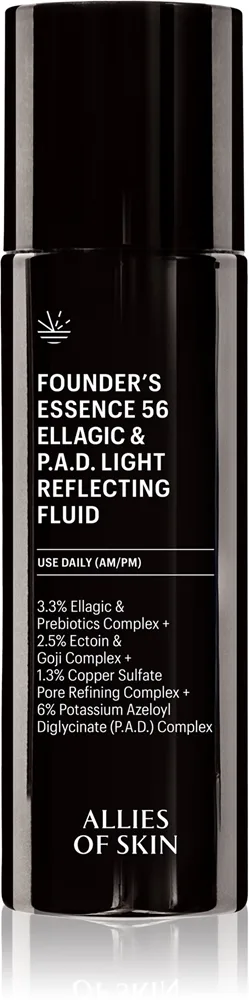 Allies of Skin Founder's Essence 56 Ellagic & P.A.D. Light Reflecting Fluid uppljusande essens 100 ml