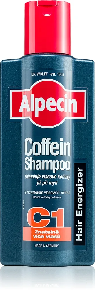 Alpecin Hair Energizer Coffein Shampoo C1 Koffeinschampo för män Stimulering för hårtillväxt 375 ml