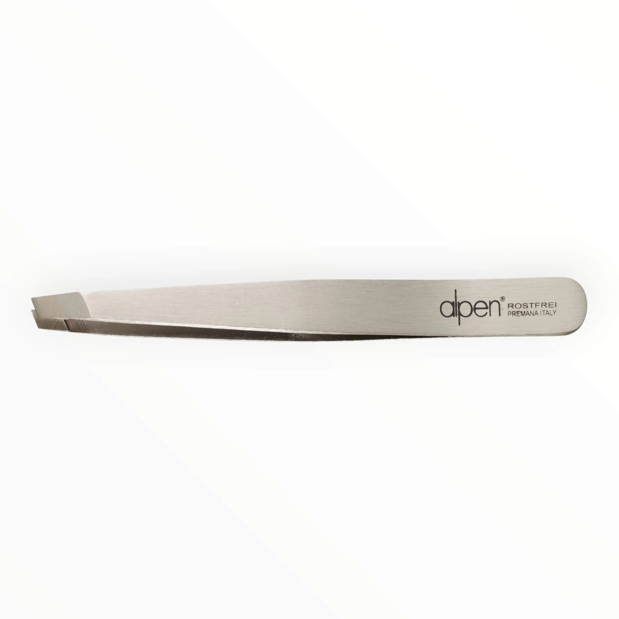 Alpen Pincet, Skrå, Rustfrit Stål, 10 cm.
