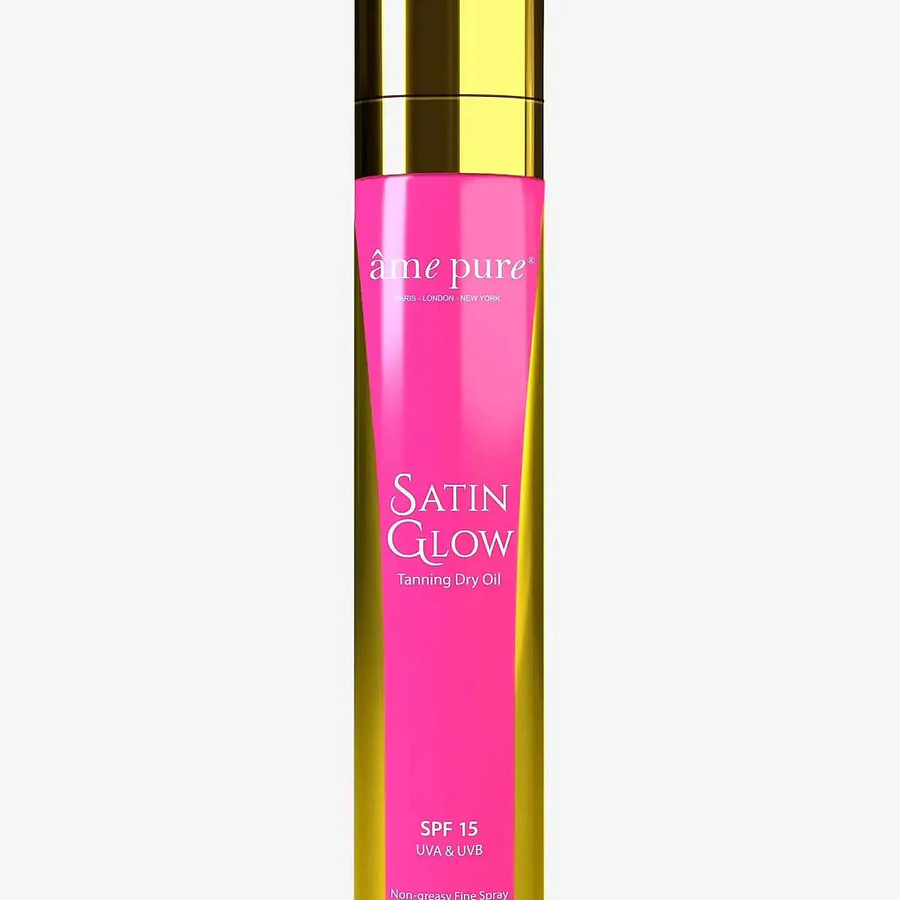 âme pure Satin Glow - Sunscreen Tanning Dry Oil Spray | Spf 15 - Nude - 140 ML
