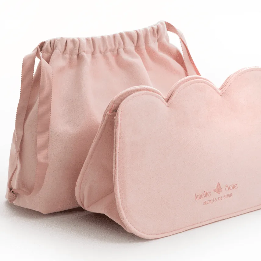 Amelie Soie Secrets de beauté Scallop Collection Petite Vanity Bag Pink