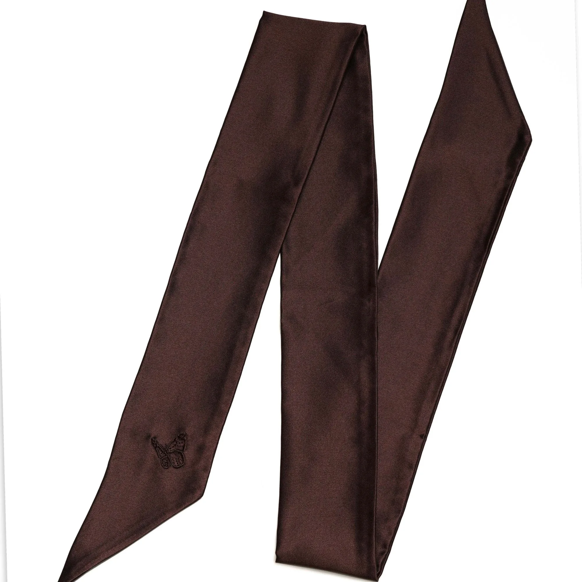 Amelie Soie Secrets de beauté Silk Scarf Brown