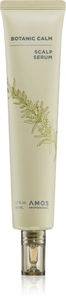 AMOS PROFESSIONAL Botanic Calm Scalp Serum Forstærkende og genoprettende hårserum Til at behandle tyndt hår 80 ml