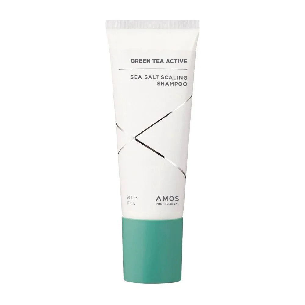 AMOS PROFESSIONAL Green Tea Active Sea Salt Scaling Shampoo Anti-håravfallsschampo Med havssalt 150 ml