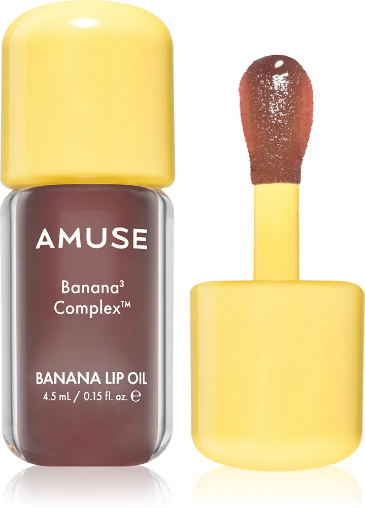 AMUSE Banana Lip Oil Bananolja för läppar Skugga Cacao Milk 4.5 ml
