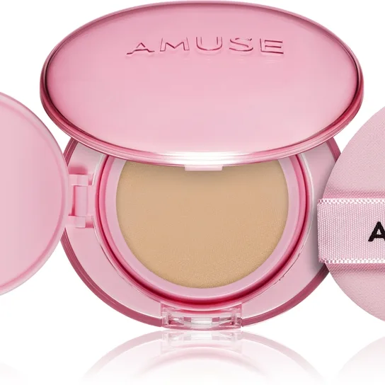 AMUSE Dew Power Vegan Cushion Langtidsholdbar foundation pude Lysnende og udglattende effekt Skygge 03 Honey 15 g