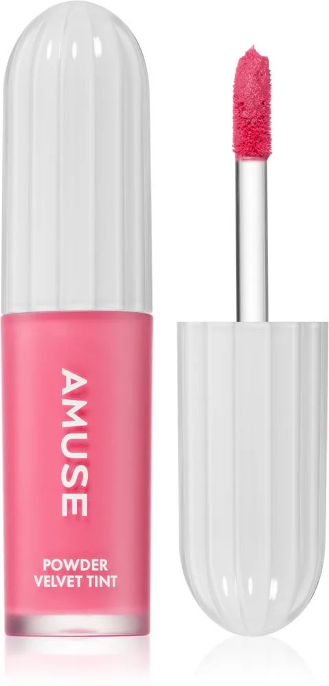 AMUSE Powder Velvet Tint Långvarig flytande läppstift med matt effekt Skugga 06 Rose Cherry 3.3 g