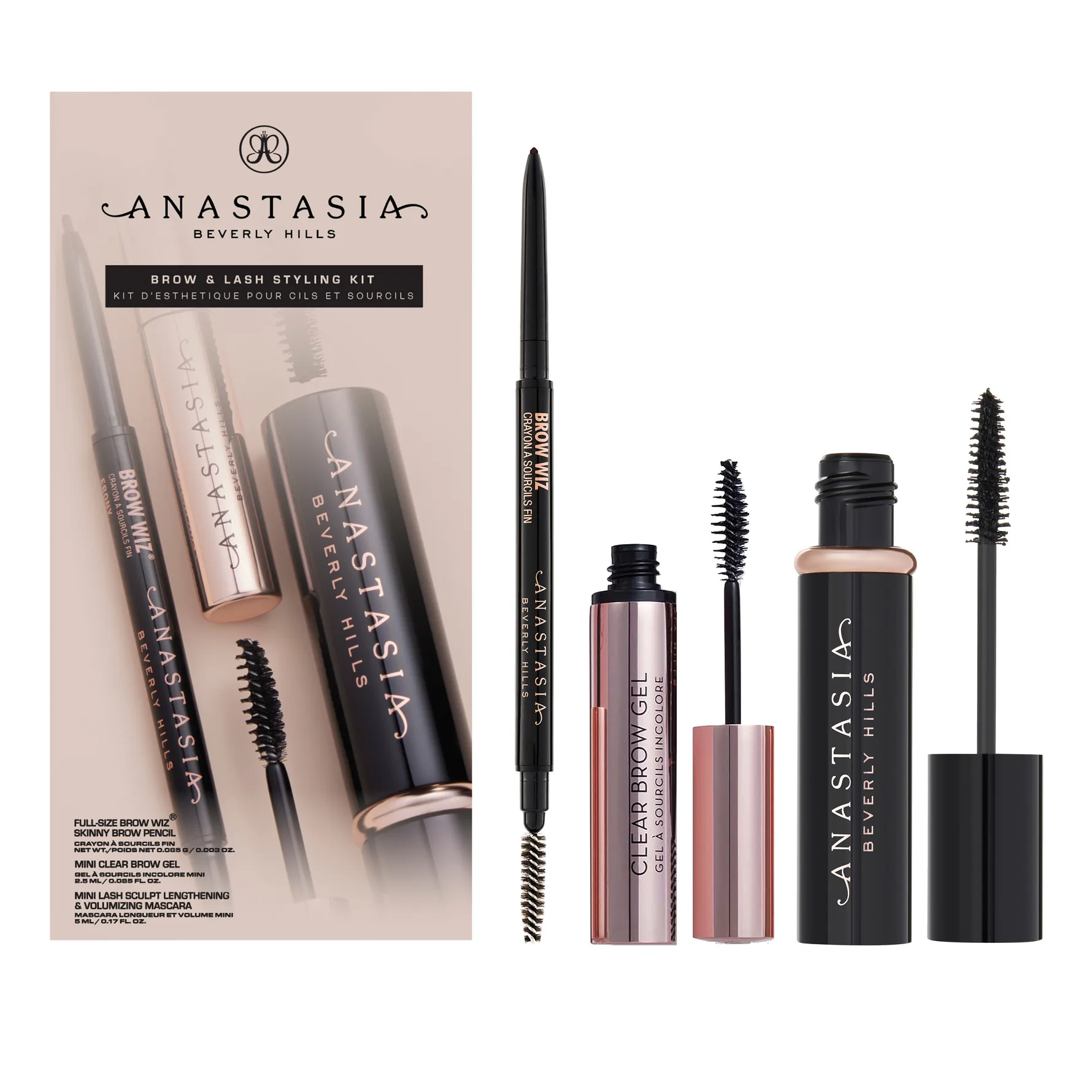 Anastasia Beverly Hills Brow & Lash Styling Kit Medium Brown 3 st