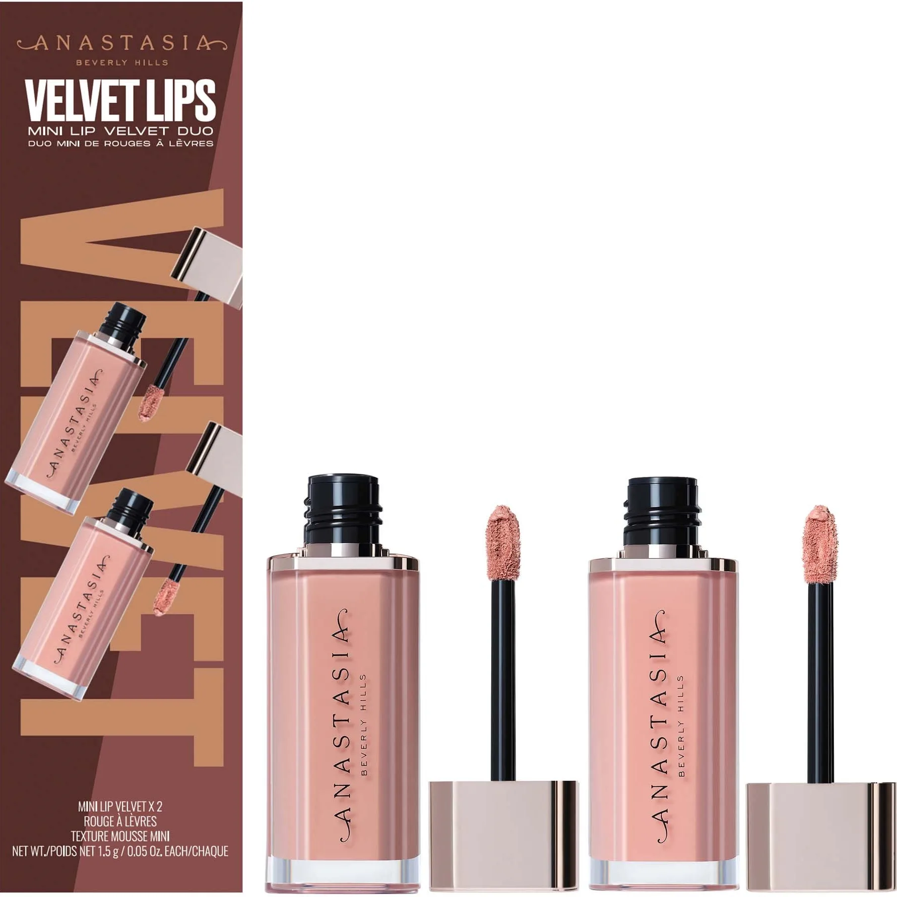 Anastasia Beverly Hills Mini Lip Velvet Duo Pure Hollywood + Kiss