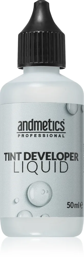 andmetics Professional Tint Developer Liquid Aktiverende emulsion til øjenbryn og vippefarve 50 ml