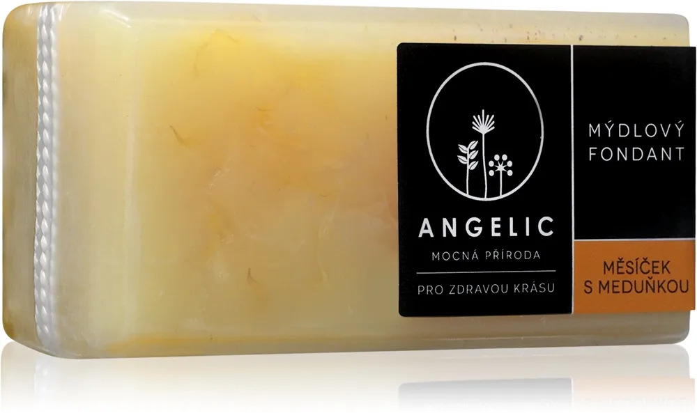 Angelic Soap fondant Měsíček s meduňkou Extra mjuk naturlig tvål 200 g