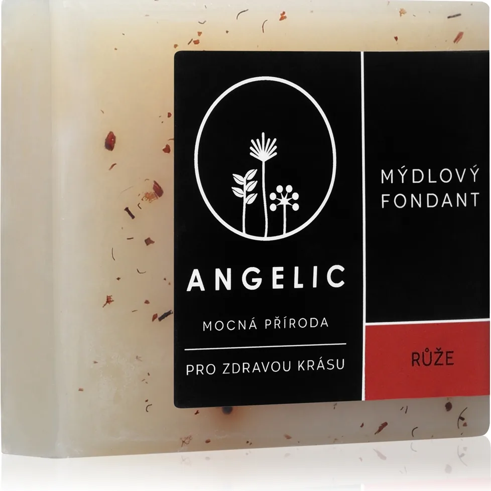 Angelic Soap fondant Růže Extra mjuk naturlig tvål 105 g