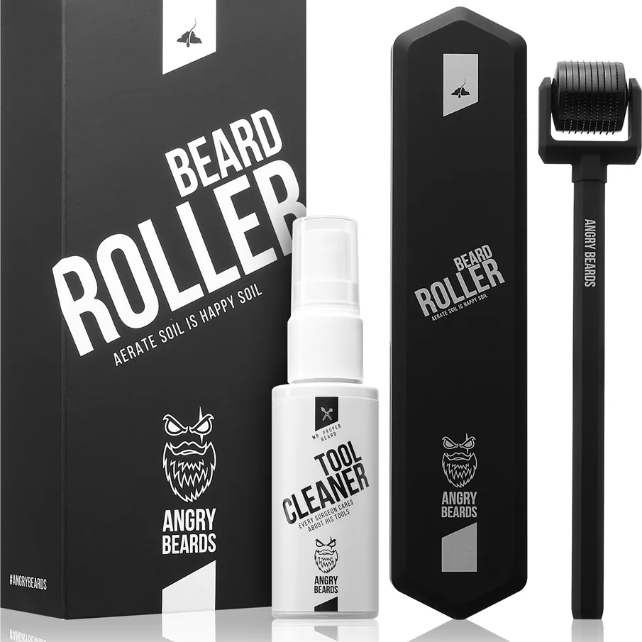 Angry Beards Beard Roller pleje til at fremme skægvækst