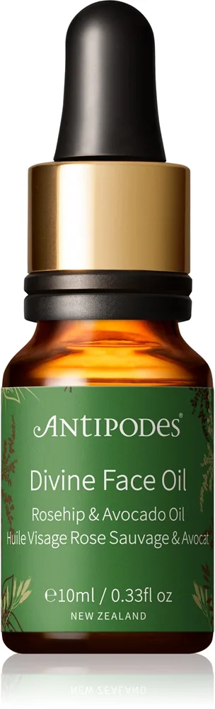 Antipodes Divine Face Oil Rosehip & Avocado Oil Beskyttende serum Plejer huden mod de første alderstegn 10 ml