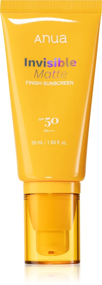 Anua Invisible Matte Finish Sunscreen mattapinnan antava aurinkosuojavoide kasvoille SPF 50 50 ml