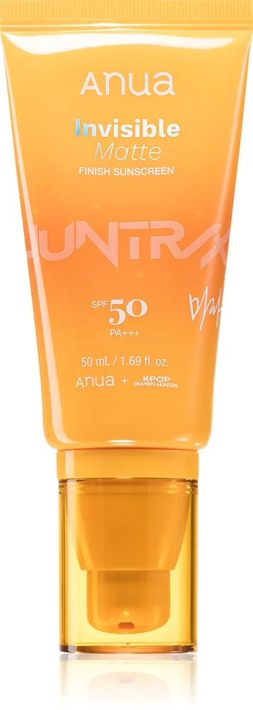 Anua K-Pop Demon Hunters Invisible Matte Finish Sunscreen Matt solskyddsmedel för ditt ansikte SPF 50 50 ml