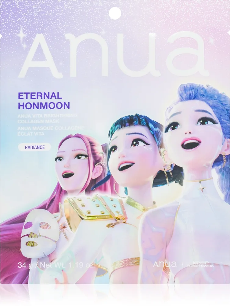 Anua K-Pop Demon Hunters Vita Brightening Collagen Mask Uppljusande arkmask för ansiktet Med kollagen 34 g