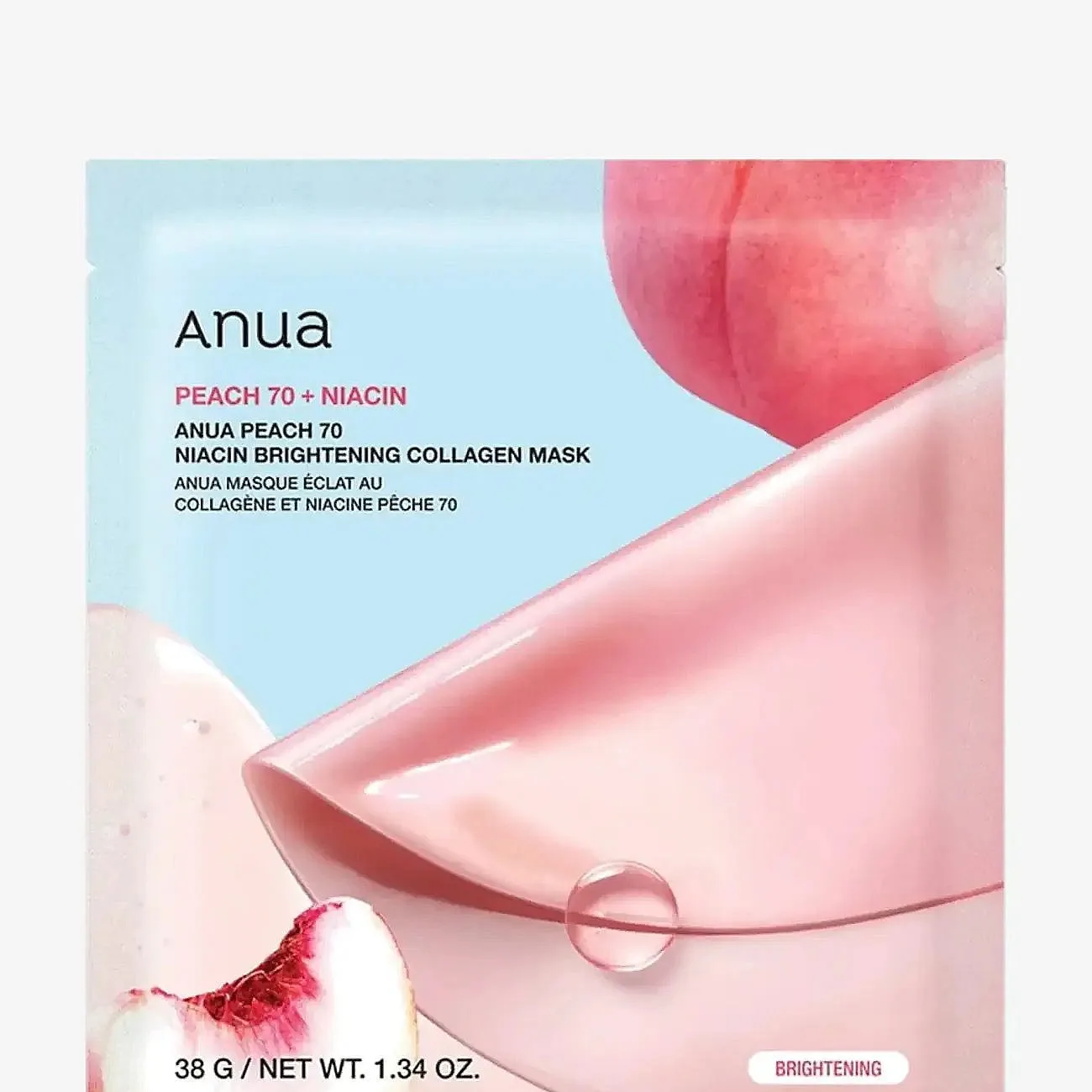 Anua Peach 70 Niacin Brightening Collagen Mask - Nude - 1 STK