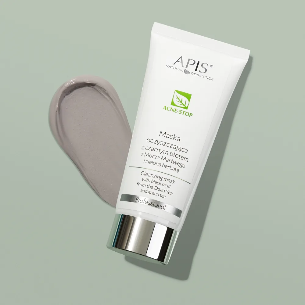 Apis Natural Cosmetics Acne-Stop Professional Djupt rengörande mask För fet aknebenägen hud 200 ml