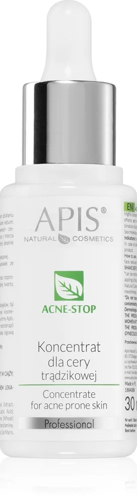 Apis Natural Cosmetics Acne-Stop Professional tiiviste rasvoittuvalle, akneen taipuvaiselle iholle 30 ml