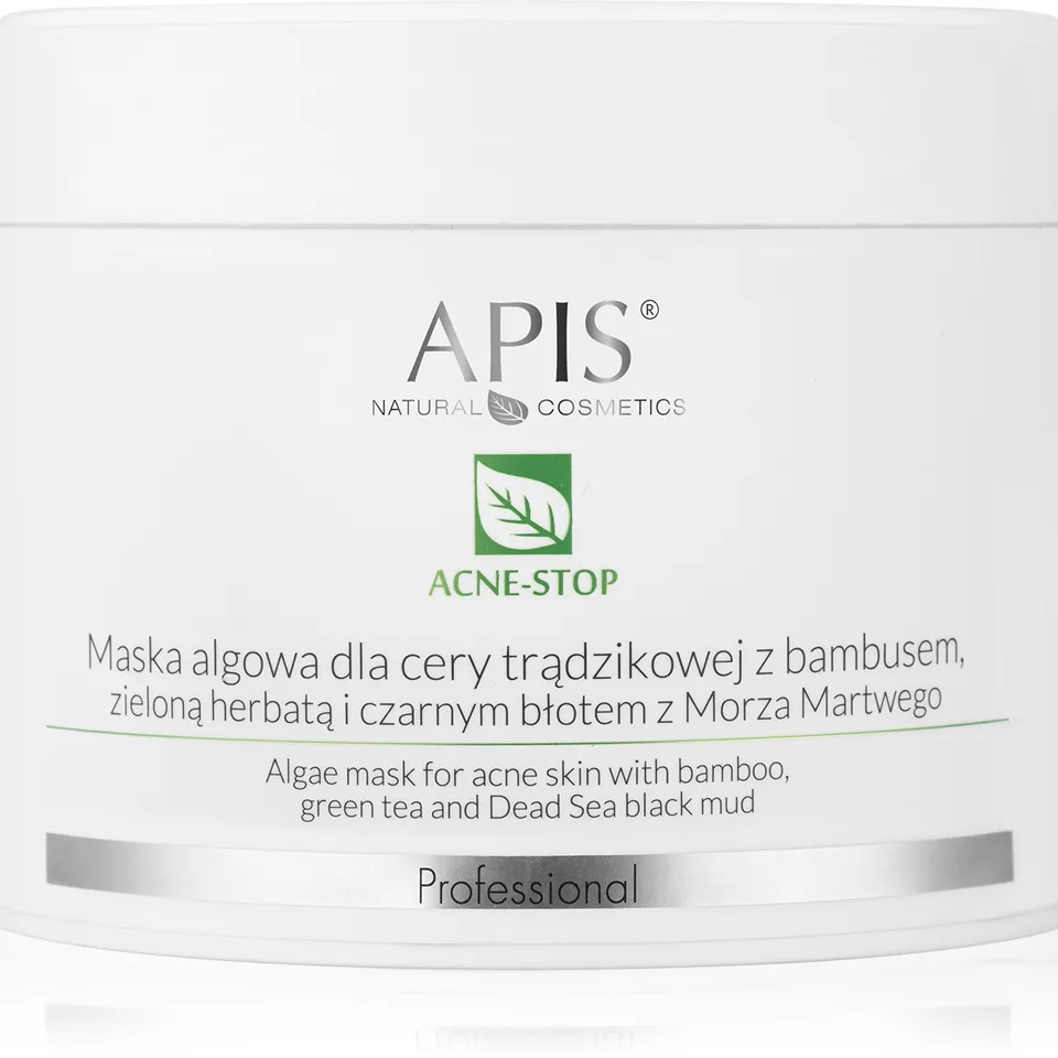 Apis Natural Cosmetics Acne-Stop Professional rengörande och mjukgörande mask För fet aknebenägen hud 100 g
