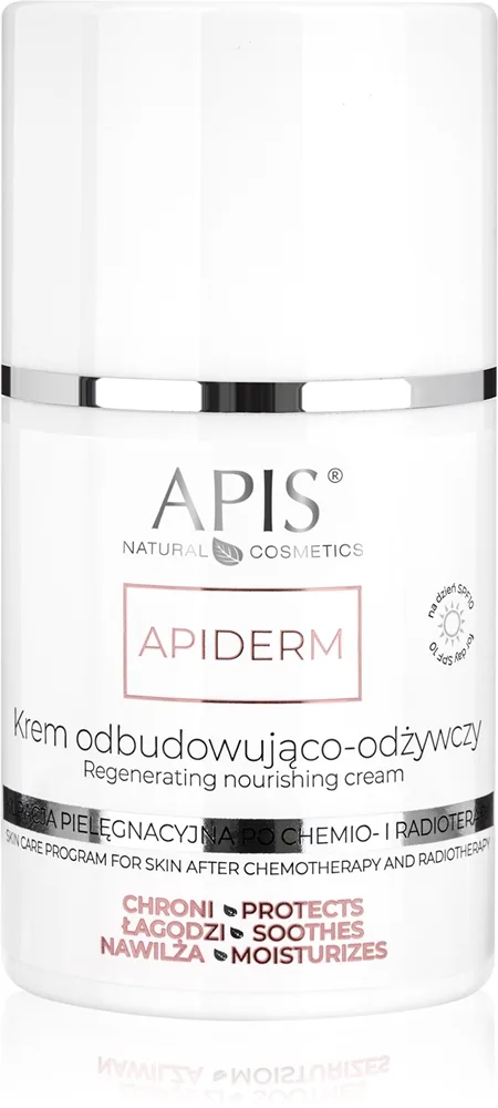 Apis Natural Cosmetics Apiderm Dagcreme til genopbygning og næring af huden SPF 10 50 ml