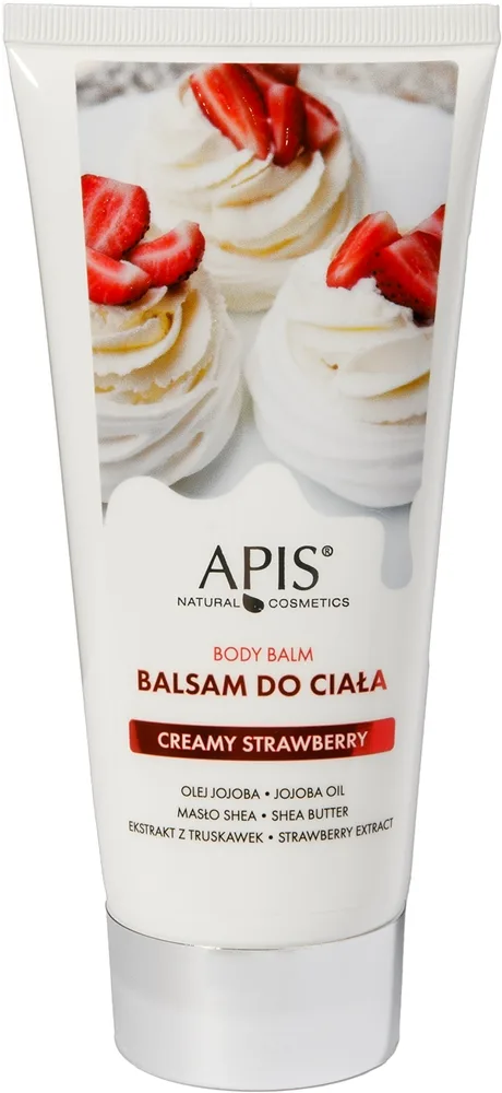 Apis Natural Cosmetics Creamy Strawberry Fuktgivande kroppsbalsam 200 ml