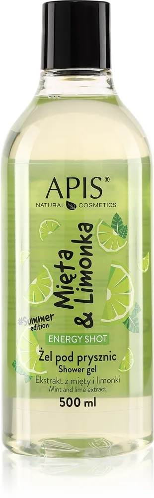 Apis Natural Cosmetics Energy Shot Mint & Lime energisoiva suihkugeeli 500 ml