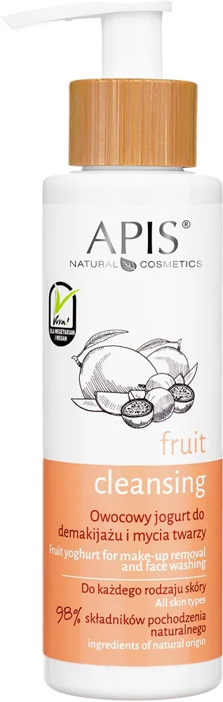 Apis Natural Cosmetics Fruit Cleansing meikinpoistoemulsio täydelliseen ihonpuhdistukseen 150 ml