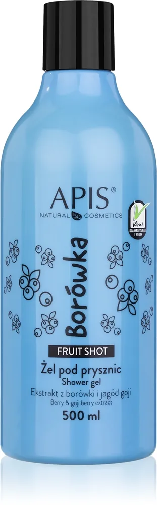 Apis Natural Cosmetics Fruit Shot Blueberry suihkugeeli 500 ml