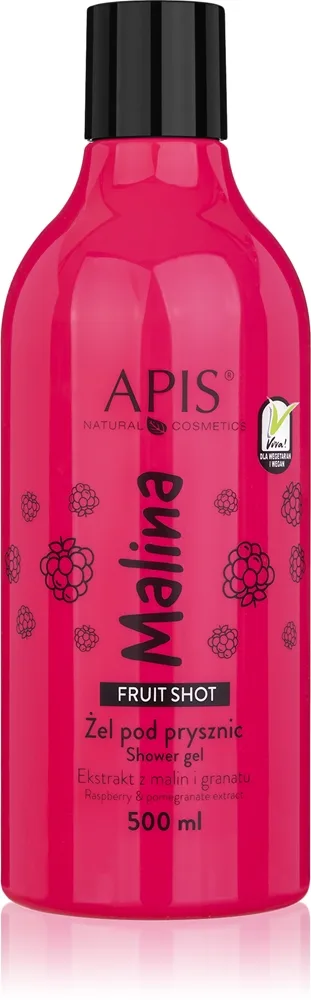 Apis Natural Cosmetics Fruit Shot Raspberry suihkugeeli 500 ml