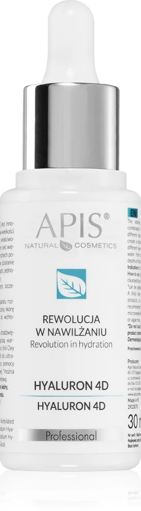 Apis Natural Cosmetics Revolution In Hydration Hyaluron 4D hyaluroniseerumi kuivalle ja kosteutensa menettäneelle iholle 30 ml
