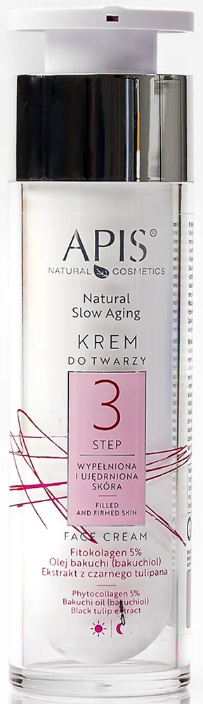 Apis Natural Cosmetics Slow Aging Step 3 Mjukgörande och Plumping kräm för mogen hud 50 ml