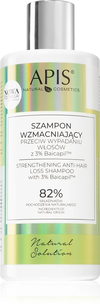 Apis Natural Cosmetics Natural Solution 3% Baicapil vahvistava ja hiustenlähtöä ehkäisevä shampoo 300 ml