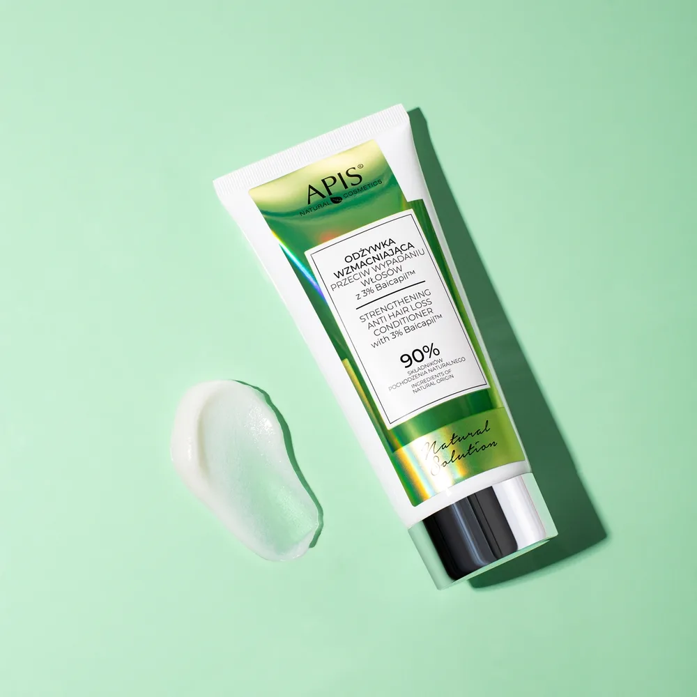 Apis Natural Cosmetics Natural Solution 3% Baicapil Stärkande balsam Mot håravfall 200 ml