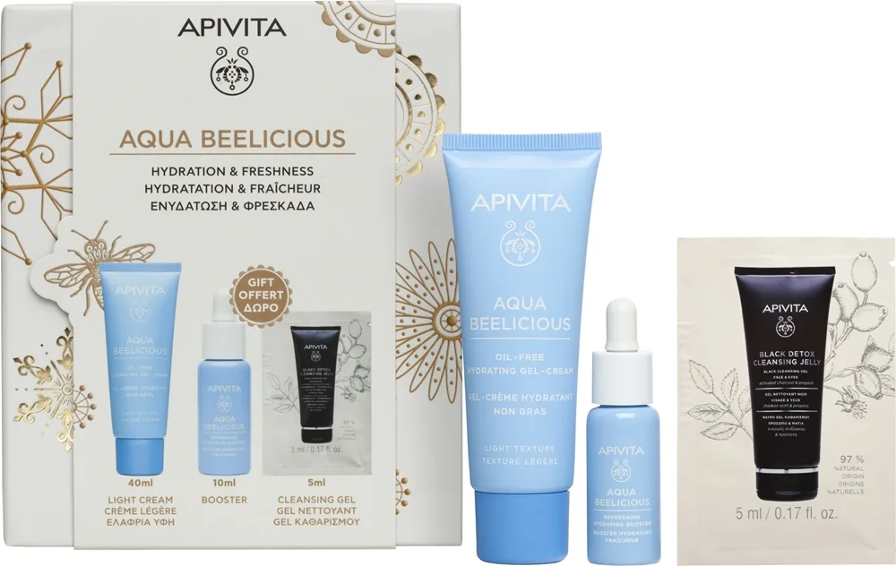Apivita Aqua Beelicious Hydration & Freshness Set joululahjasetti kirkastamaan ja kosteuttamaan