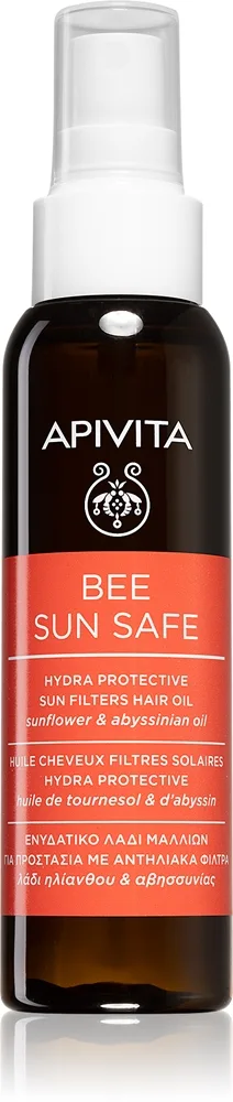 Apivita Bee Sun Safe Hair Oil kosteuttava öljy auringon rasittamille hiuksille 100 ml