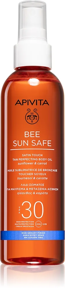 Apivita Bee Sun Safe Satin Touch Oil SPF30 Sololie SPF 30 200 ml