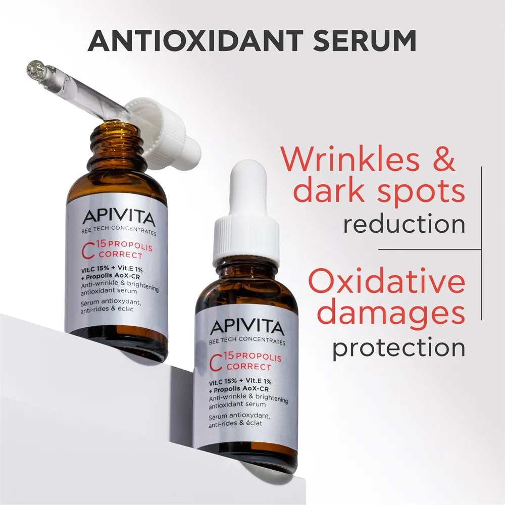 Apivita Bee Tech Concentrates C15 Propolis Correct Serum Antioxidant åtstramande ansiktsserum 30 ml