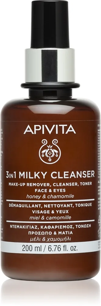 Apivita Cleansing Milk Face & Eyes 3-i-1 rengöringslotion för ansikte och ögon 200 ml