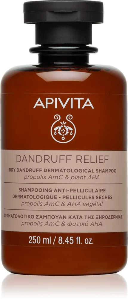 Apivita Dandruff Relief Dry Dandruff Dermatological Shampoo Schampo mot mjäll För torr och kliande hårbotten 250 ml