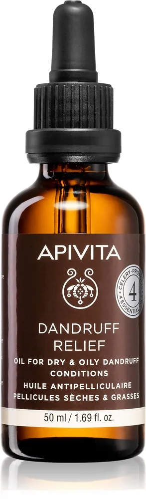 Apivita Dandruff Relief Oil Behandling til hovedbunden Til at behandle skæl, der er fedtede 50 ml