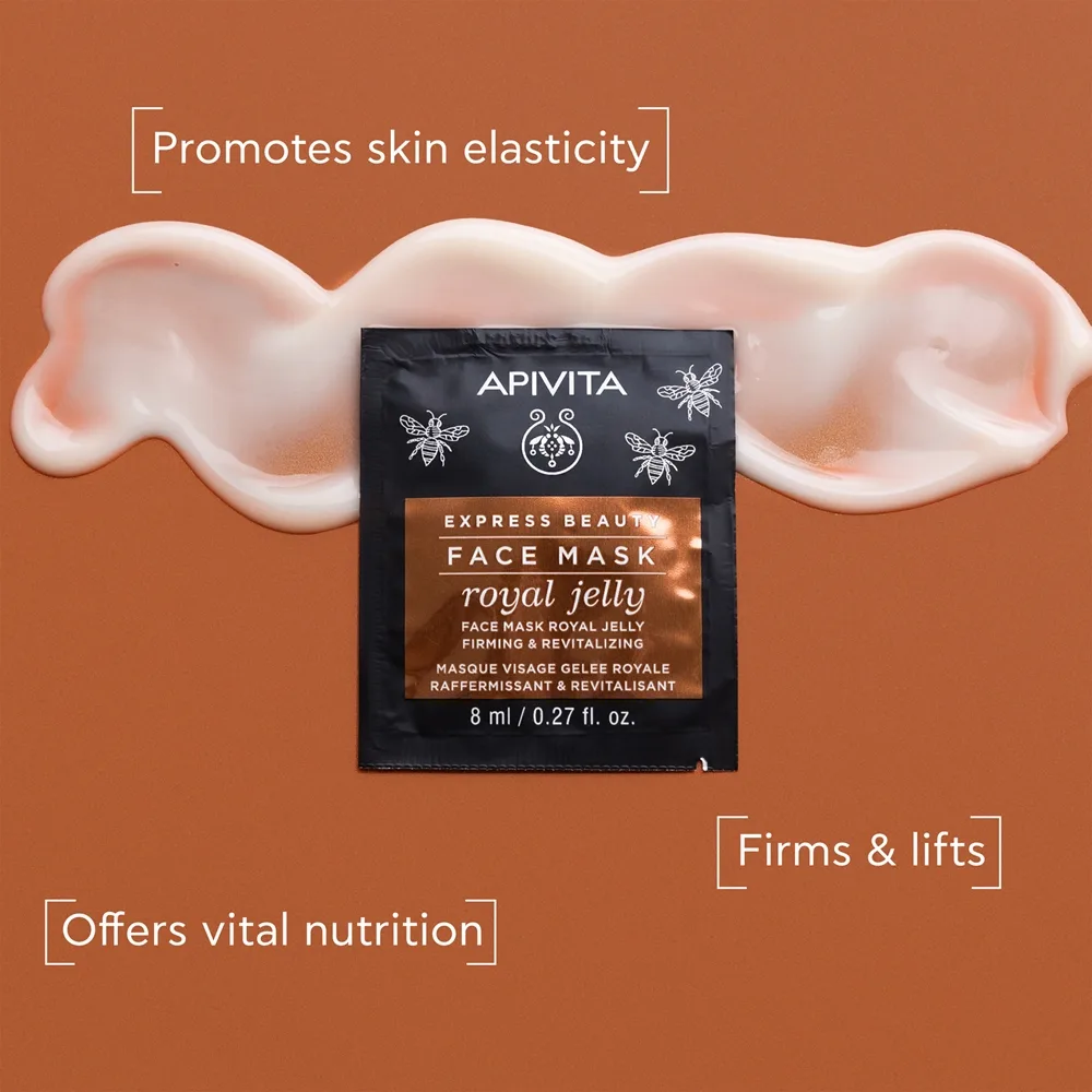 Apivita Express Beauty Anti-aging Face Mask Royal Jelly Revitaliserande ansiktsmask med åtstramande effekt 2x8 ml