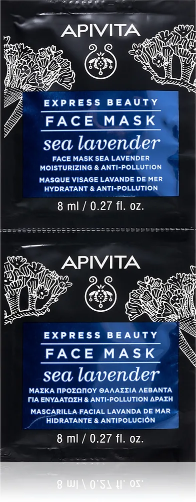 Apivita Express Beauty Moisturizing Face Mask Sea Lavender kasvonaamio kosteuttava vaikutus 2x8 ml