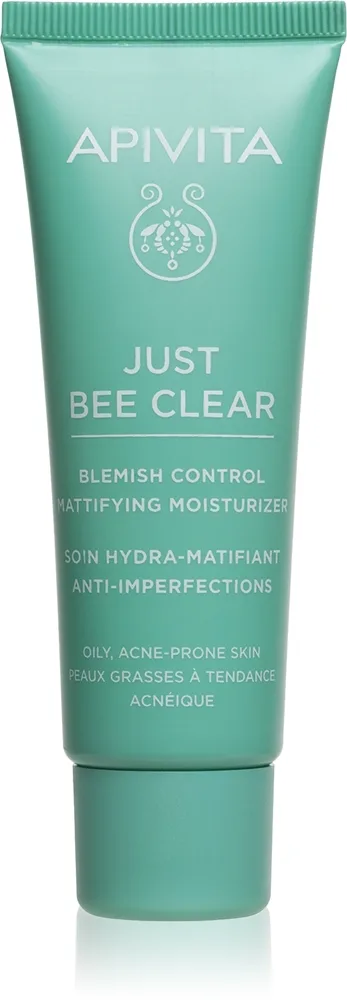 Apivita Just Bee Clear Blemish Control Moisturizer Fuktgivande kräm för ansikte med niacinamid 40 ml