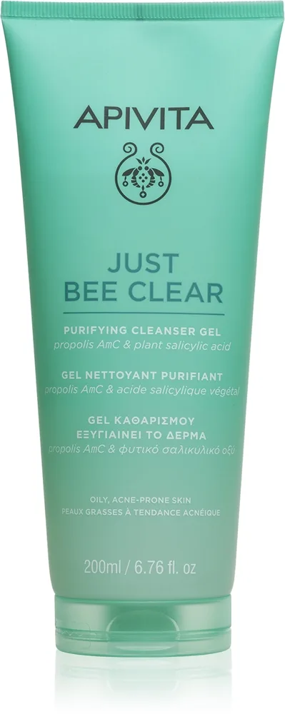 Apivita Just Bee Clear Purifying Cleanser Gel Ansigts rensegel til at behandle akne 200 ml